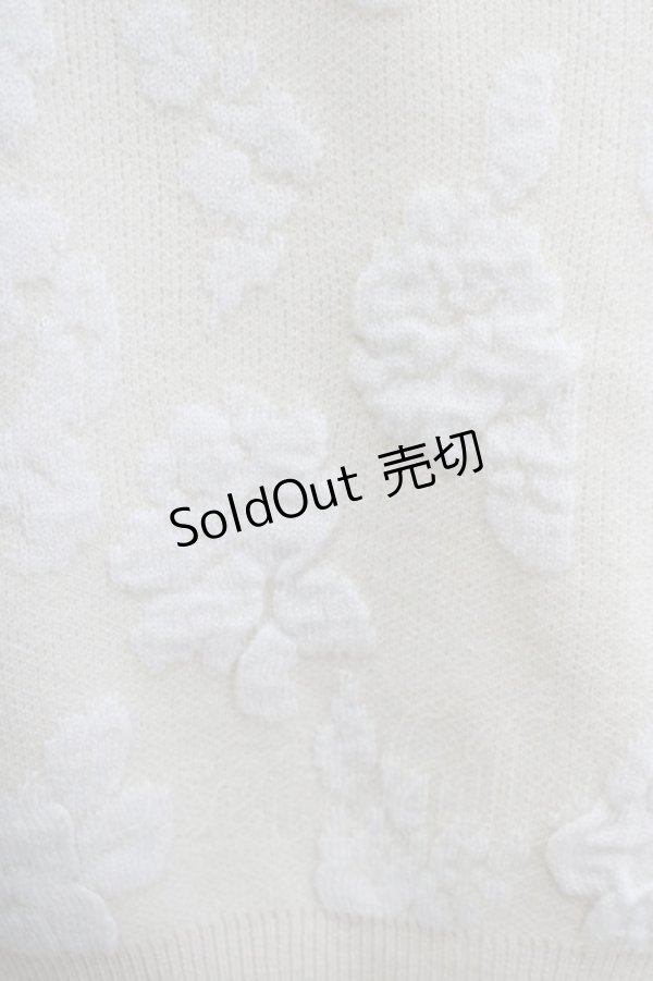 画像4: an another angelus / ローズふくれジャガードニットカーディガン Free IVORY H-25-10-08-051-CA-TO-NS-ZH (4)