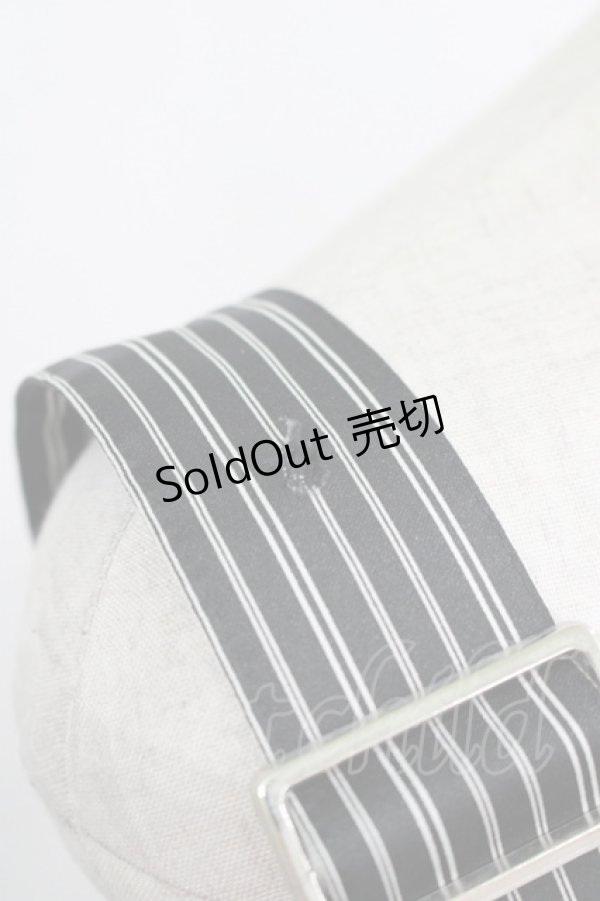 画像4: PEACE NOW / サス付ストライプサルエルパンツ  黒 H-25-10-08-1030-PU-PA-KB-ZH (4)