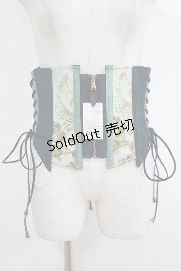 画像1: Qutie Frash / レースアップコルセット  緑 H-25-10-08-1038-QU-ZA-KB-ZH (1)