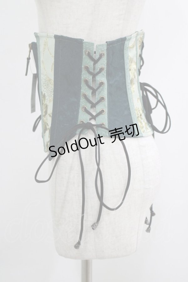 画像2: Qutie Frash / レースアップコルセット  緑 H-25-10-08-1038-QU-ZA-KB-ZH (2)