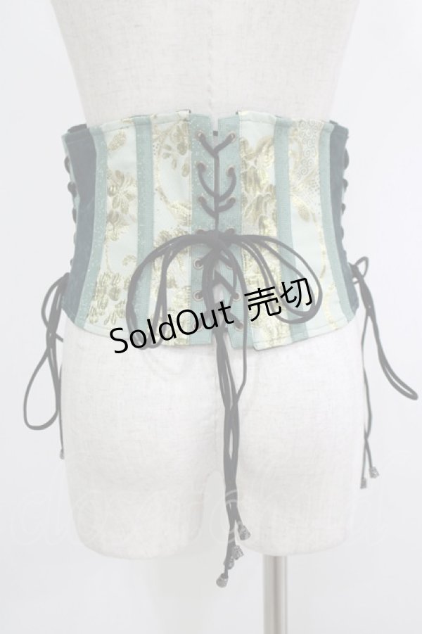 画像3: Qutie Frash / レースアップコルセット  緑 H-25-10-08-1038-QU-ZA-KB-ZH (3)