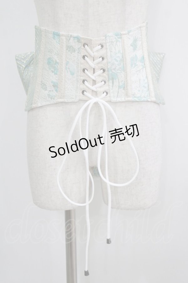 画像1: Qutie Frash / 花魁帯コルセット  サックス H-25-10-08-1040-QU-TO-KB-ZH (1)