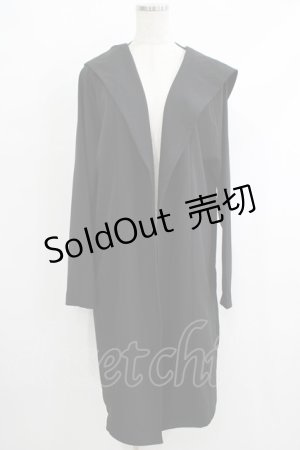 画像: Deorart / フーデッドロングカーディガン L 黒 H-25-10-08-1041-PU-TO-KB-ZH