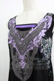 画像4: Ozz oneste / ヨークレース刺繍プリントチュニック  黒 H-25-10-08-1042-OO-TO-KB-ZT130 (4)