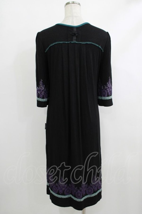 画像3: Ozz oneste / 刺繍プリントチュニックワンピース  黒 H-25-10-08-1046-OO-OP-KB-ZT023 (3)