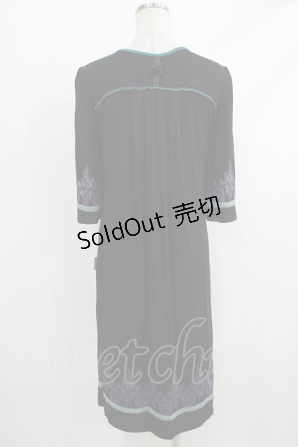 画像3: Ozz oneste / 刺繍プリントチュニックワンピース  黒 H-25-10-08-1046-OO-OP-KB-ZT023 (3)