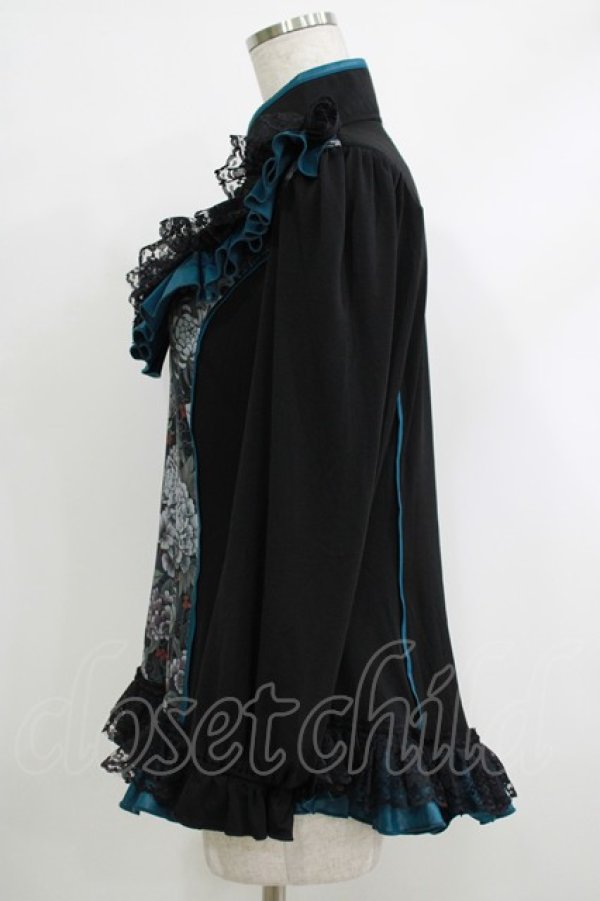 画像2: Qutie Frash / チャイナパフカットソー  グリーン H-25-10-08-1055-QU-TO-KB-ZH (2)