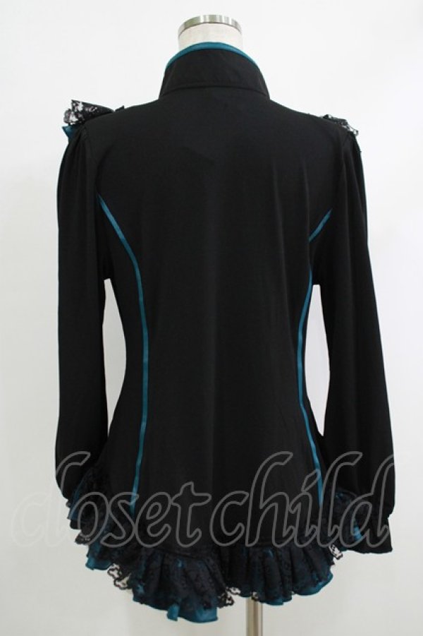 画像3: Qutie Frash / チャイナパフカットソー  グリーン H-25-10-08-1055-QU-TO-KB-ZH (3)