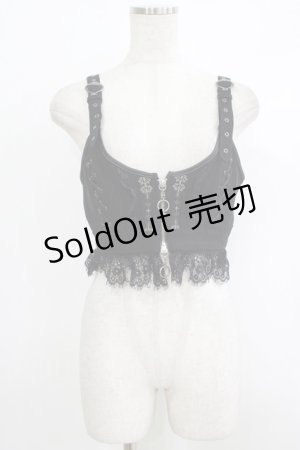 画像: Rozen Kavalier / 刺繍ショートビスチェ  黒 H-25-10-08-1066-OO-TO-KB-ZH
