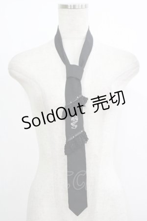 画像: Ozz On / 龍刺繍ネクタイ  黒 H-25-10-08-1073-OO-ZA-KB-ZH