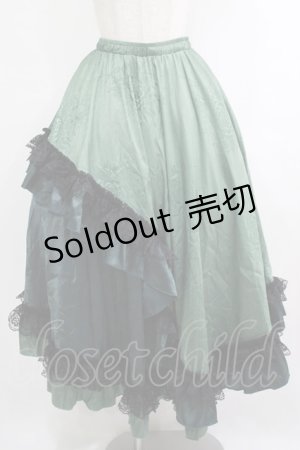 画像: Qutie Frash / レースロングスカート  グリーン H-25-10-08-1008-QU-SK-KB-ZH