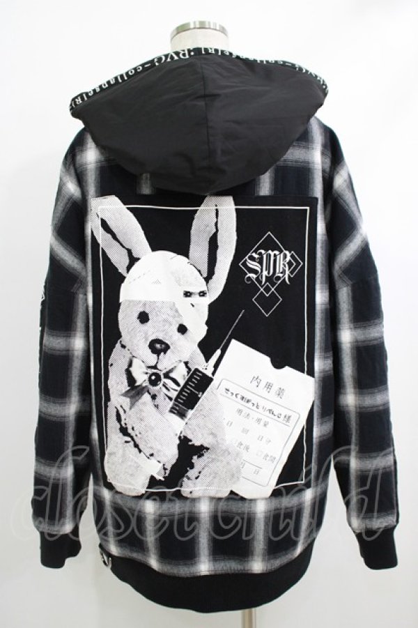 SEX POT ReVeNGe　BIGパーカー SEX POT ReVeNGe Black Lace Up Design Big Zip Long Hoodie Jkt
