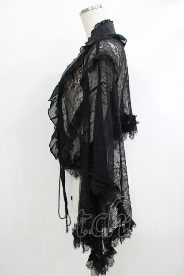 画像2: Qutie Frash / レース着物カーデ  黒 H-25-10-08-1017-QU-TO-KB-ZH (2)