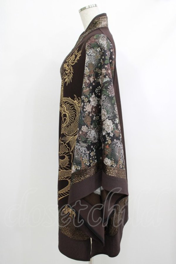 画像2: Qutie Frash / 着物カーデ  茶 H-25-10-08-1020-QU-TO-KB-ZH (2)