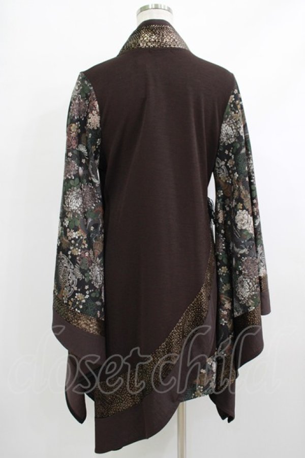 画像3: Qutie Frash / 着物カーデ  茶 H-25-10-08-1020-QU-TO-KB-ZH (3)