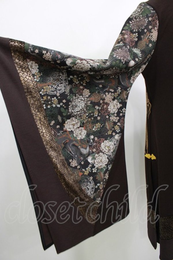 画像4: Qutie Frash / 着物カーデ  茶 H-25-10-08-1020-QU-TO-KB-ZH (4)