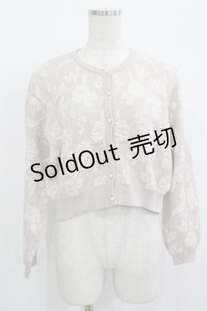 画像: an another angelus / ローズふくれジャガードニットカーディガン Free PINK H-25-10-08-054-CA-TO-NS-ZH