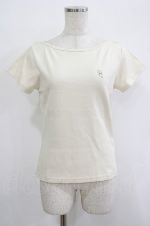 画像: an another angelus / ロゴ刺繍フレンチスリーブT Free IVORY H-25-10-08-055-CA-TS-NS-ZH