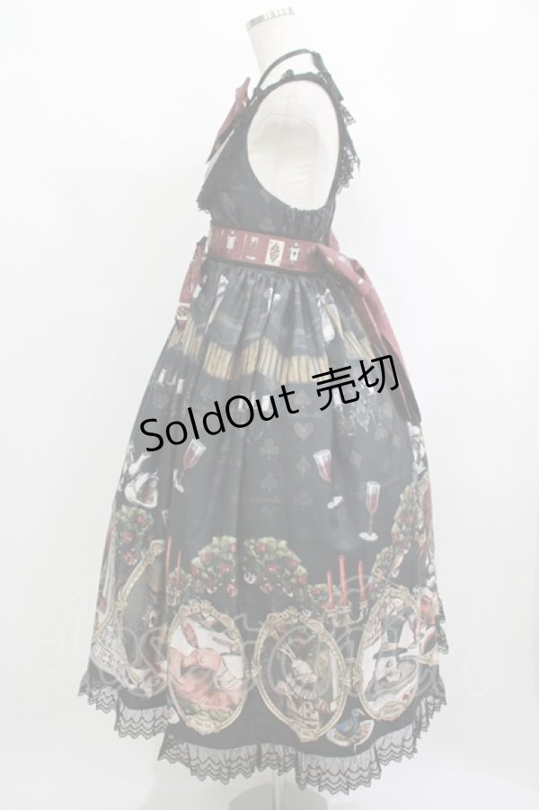 画像2: Royal Princess Alice / Dark Alice Tea Party・まくらくらまコラボジャンパースカート Free ブラック H-25-10-08-005-LO-OP-NS-ZH (2)