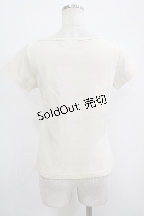 画像3: an another angelus / ロゴ刺繍フレンチスリーブT Free IVORY H-25-10-08-055-CA-TS-NS-ZH (3)