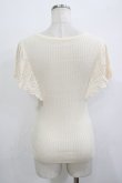 画像3: F&A / 透かし編みラッフルノースリーブニットプルオーバー Free IVORY H-25-10-08-056-LO-TO-NS-ZH (3)