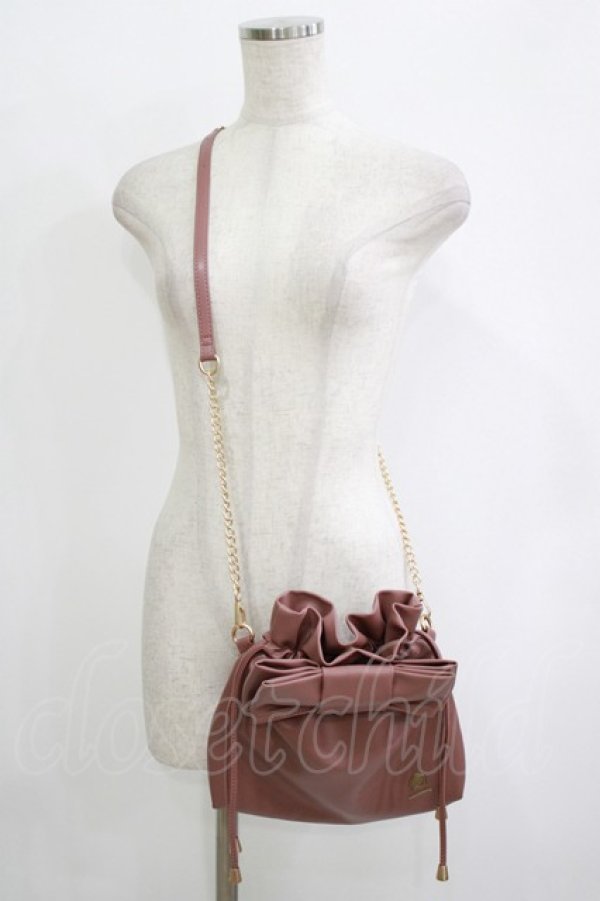 画像1: m petit by misako / AMリボンキンチャクSLD  ピンク H-25-10-08-058-LO-BG-NS-ZH (1)