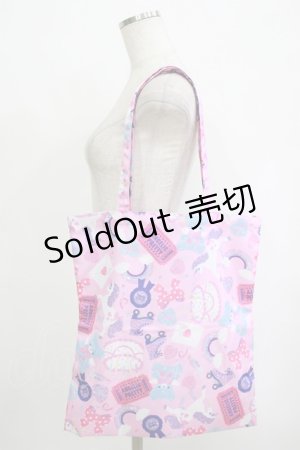 画像: Angelic Pretty / Girly Stickerトートバッグ  ピンク H-25-10-08-062-AP-BG-NS-ZH