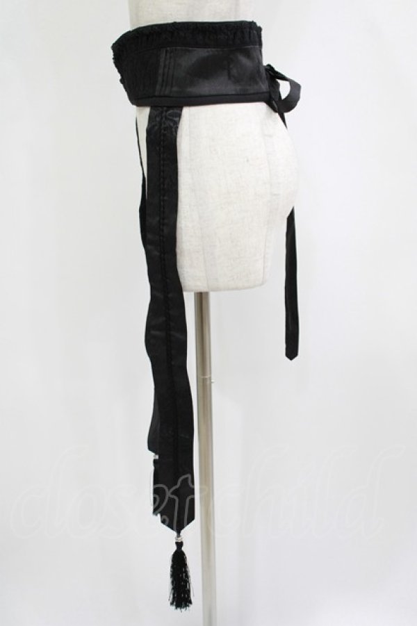 画像2: Hoshibako Works / 繁花集ベルト Free ブラック H-25-10-08-066-LO-ZA-NS-ZH (2)