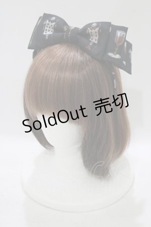 画像: Royal Princess Alice / Dark Alice Tea Party・まくらくらまコラボカチューシャ  ブラック H-25-10-08-070-LO-AC-NS-ZH
