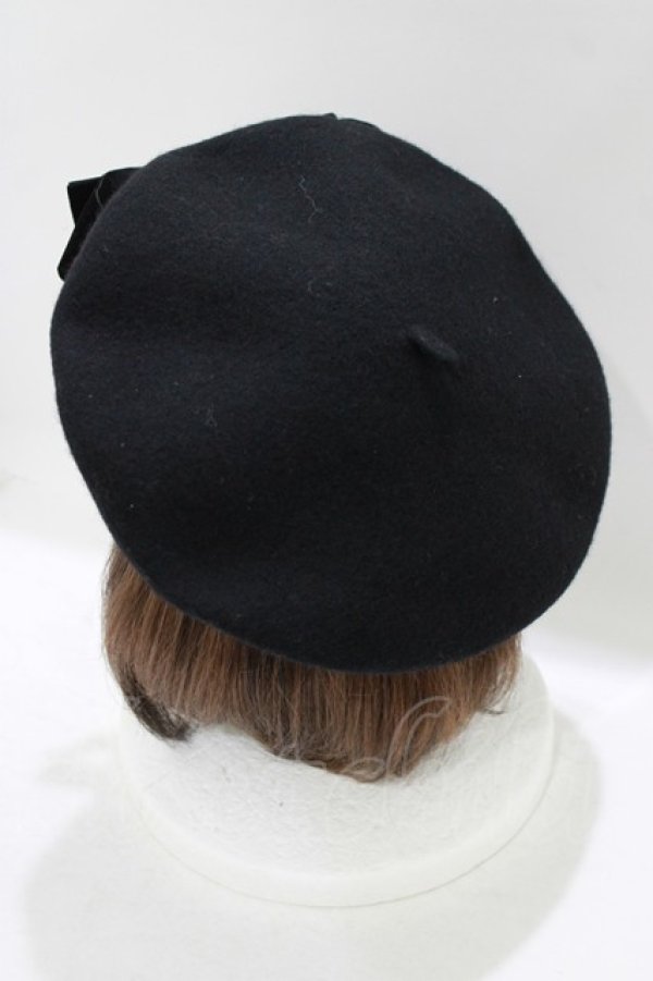 画像2: Maria pipi / ベルベットリボンベレー  ブラック H-25-10-08-074-EL-AC-NS-ZH (2)