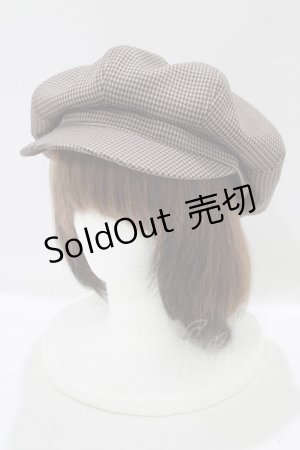 画像: Fi.n.t / チェック柄キャスケット  BROWN H-25-10-08-075-CA-AC-NS-ZH