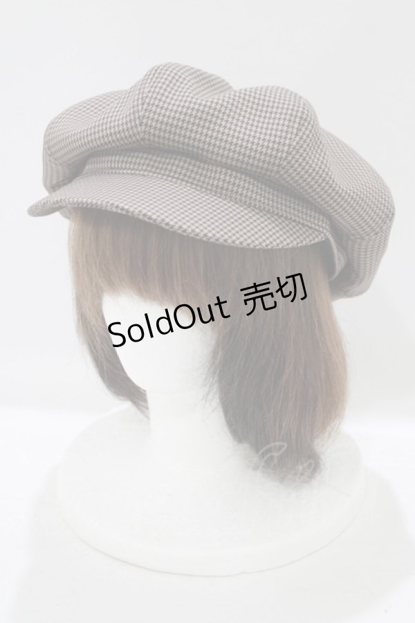 画像1: Fi.n.t / チェック柄キャスケット  BROWN H-25-10-08-075-CA-AC-NS-ZH (1)