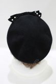 画像2: m petit by misako / TT*AMリボンBベレー  ブラック H-25-10-08-076-LO-AC-NS-ZH (2)