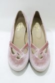 画像1: an another angelus / クロスストラップベロアパンプス M/23.5cm PINK H-25-10-08-081-CA-SH-NS-ZH (1)