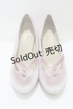 画像: an another angelus / クロスストラップベロアパンプス M/23.5cm PINK H-25-10-08-081-CA-SH-NS-ZH