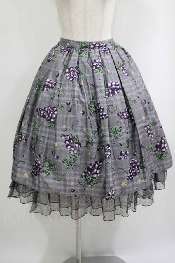 画像1: axes femme kawaii / ぶどう柄スカート M  H-25-10-08-009-AX-SK-NS-ZH (1)