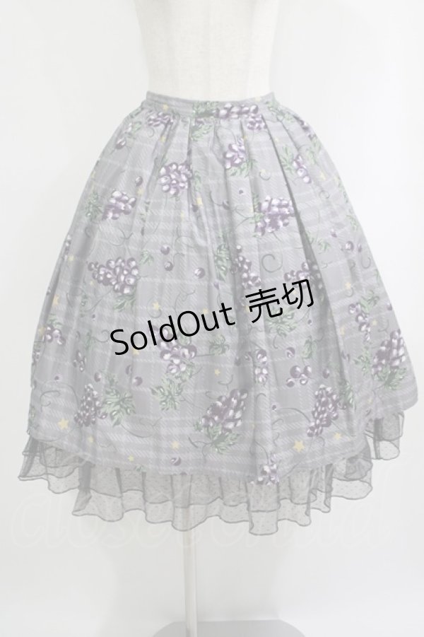 画像1: axes femme Kawaii / ぶどう柄スカート M  H-25-10-08-009-AX-SK-NS-ZH (1)