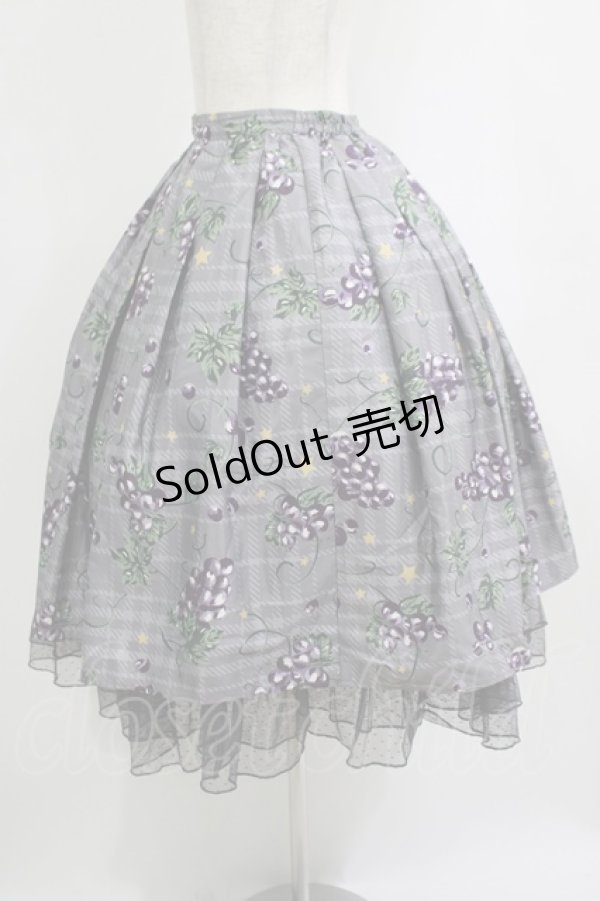 画像2: axes femme Kawaii / ぶどう柄スカート M  H-25-10-08-009-AX-SK-NS-ZH (2)