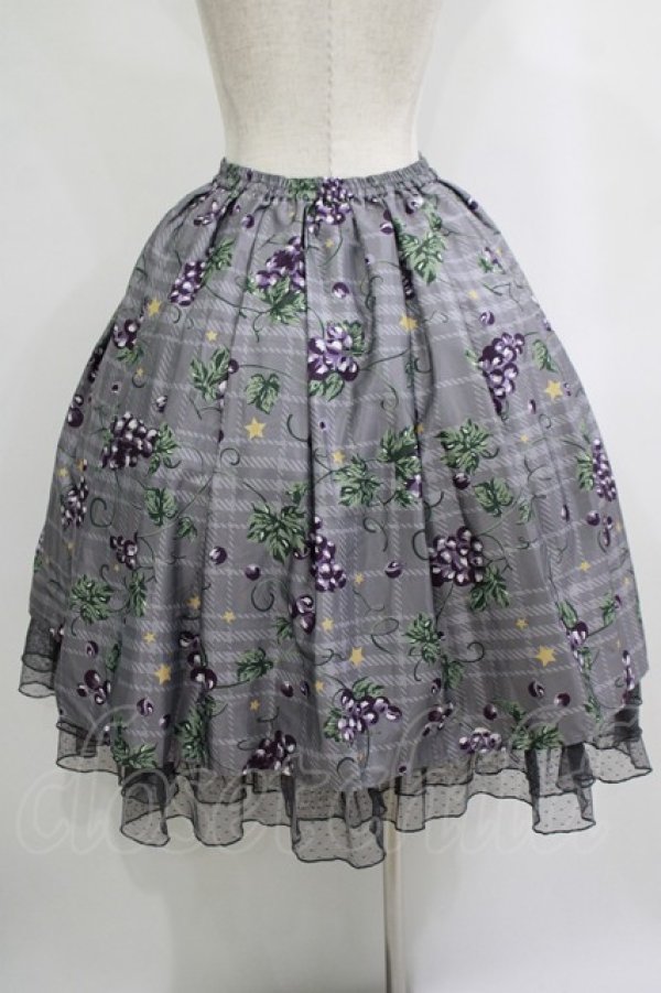 画像3: axes femme kawaii / ぶどう柄スカート M  H-25-10-08-009-AX-SK-NS-ZH (3)