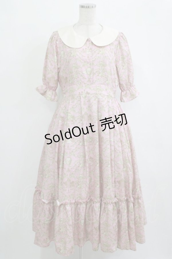 画像1: m petit by misako / NINA’Sコラボトワルドジュイワンピース M ピンク H-25-10-08-013-LO-OP-NS-ZH (1)