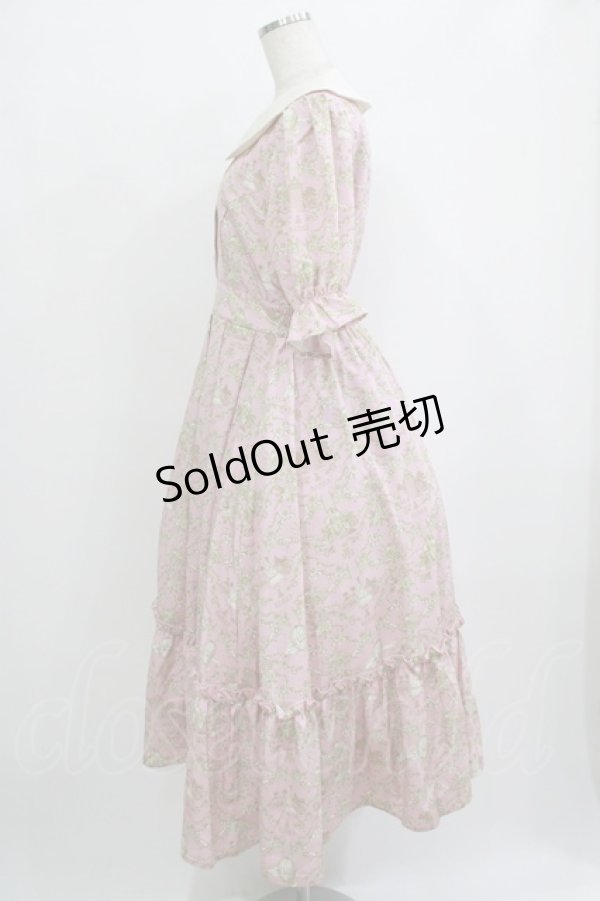 画像2: m petit by misako / NINA’Sコラボトワルドジュイワンピース M ピンク H-25-10-08-013-LO-OP-NS-ZH (2)