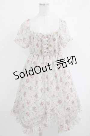画像: axes femme / 花柄ワンピース M 生成り H-25-10-08-016-AX-OP-NS-ZH