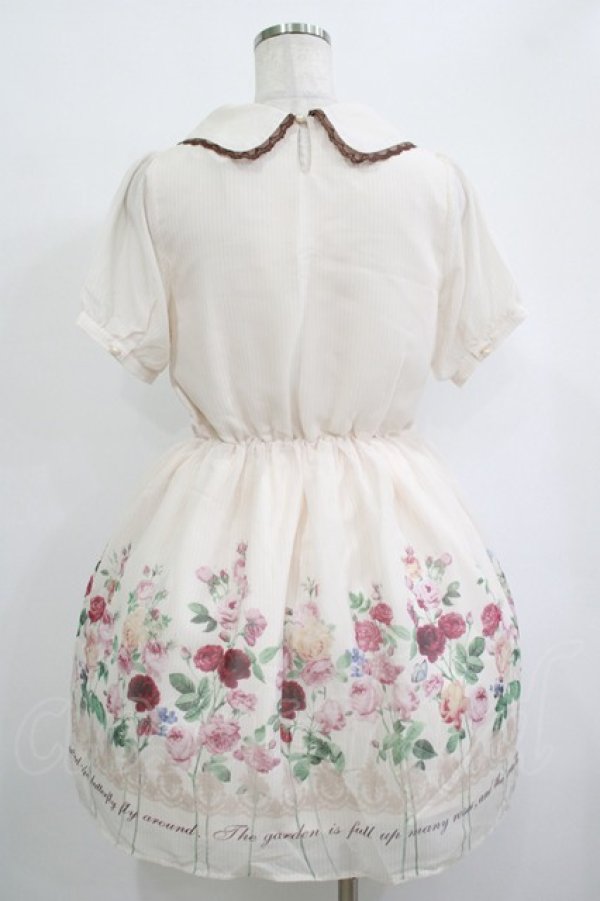 画像3: axes femme POETIQUE / 油絵風パネル花柄ワンピース M アワピンク H-25-10-08-017-AX-OP-NS-ZH (3)