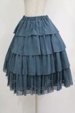 画像2: metamorphose / シフォンフリルスカート Free 紺 H-25-10-08-022-ME-SK-NS-ZH (2)
