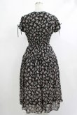 画像3: Maison de FLEUR Petite Robe / フラワープリントドレス S ブラック H-25-10-09-025-EL-OP-NS-ZH (3)
