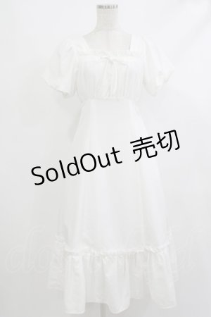 画像: Ank Rouge / バストギャザーティアードロングワンピース M オフ H-25-10-09-026-CA-OP-NS-ZH