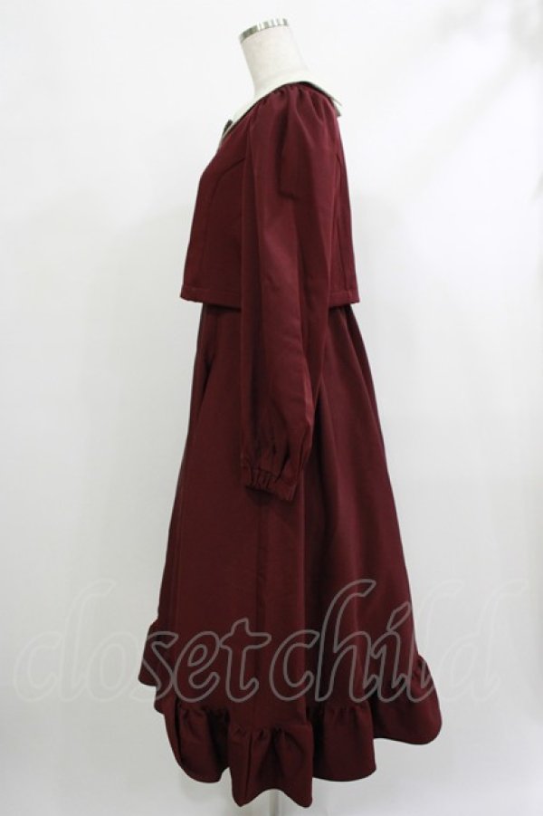 画像2: m petit by misako / サンリオキャラクターズコラボ マイメロディワッペン付きワンピース M ボルドー H-25-10-09-031-LO-OP-NS-ZH (2)