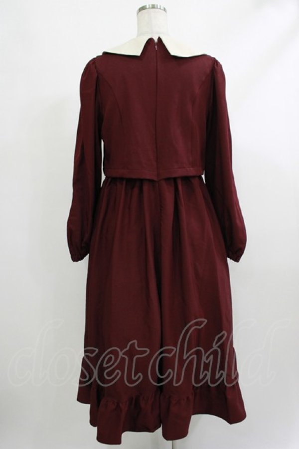 画像3: m petit by misako / サンリオキャラクターズコラボ マイメロディワッペン付きワンピース M ボルドー H-25-10-09-031-LO-OP-NS-ZH (3)