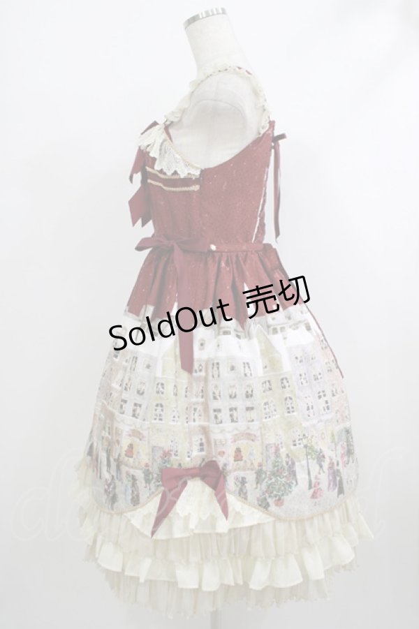 画像2: BABY,THE STARS SHINE BRIGHT / 星すむ今宵のトロイメライ柄ロングフリルジャンパースカート Free エンジ H-25-10-09-003-BA-OP-NS-ZH (2)