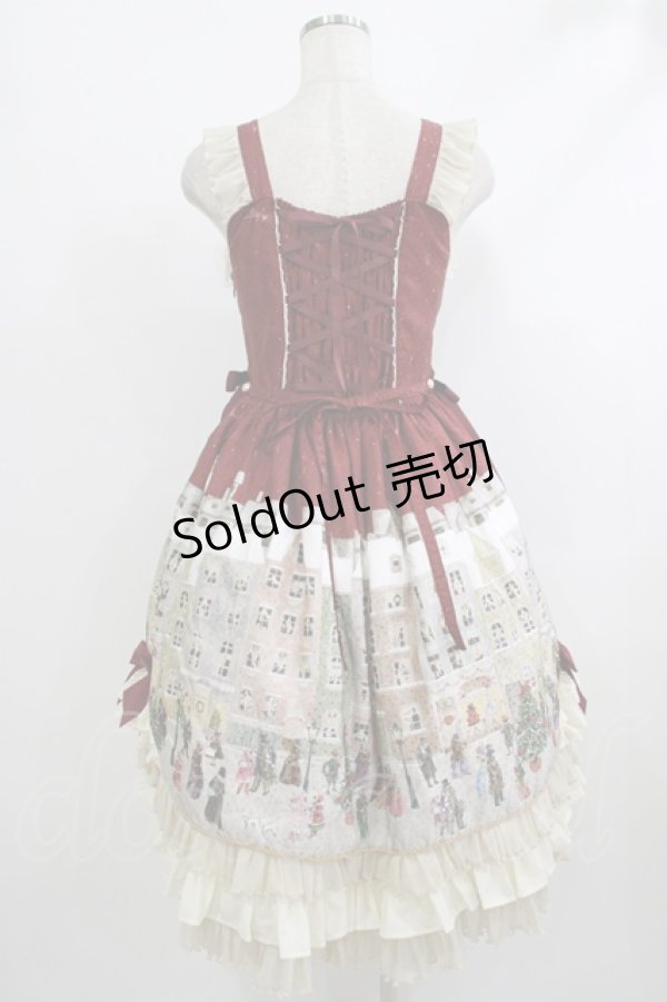 画像3: BABY,THE STARS SHINE BRIGHT / 星すむ今宵のトロイメライ柄ロングフリルジャンパースカート Free エンジ H-25-10-09-003-BA-OP-NS-ZH (3)